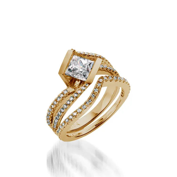 Mystere Yellow Gold Engagement Ring