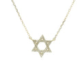 Perfect Love .10ct Diamond Yellow Gold Star of David Pendant with Chain