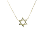Perfect Love .10ct Diamond Yellow Gold Star of David Pendant with Chain