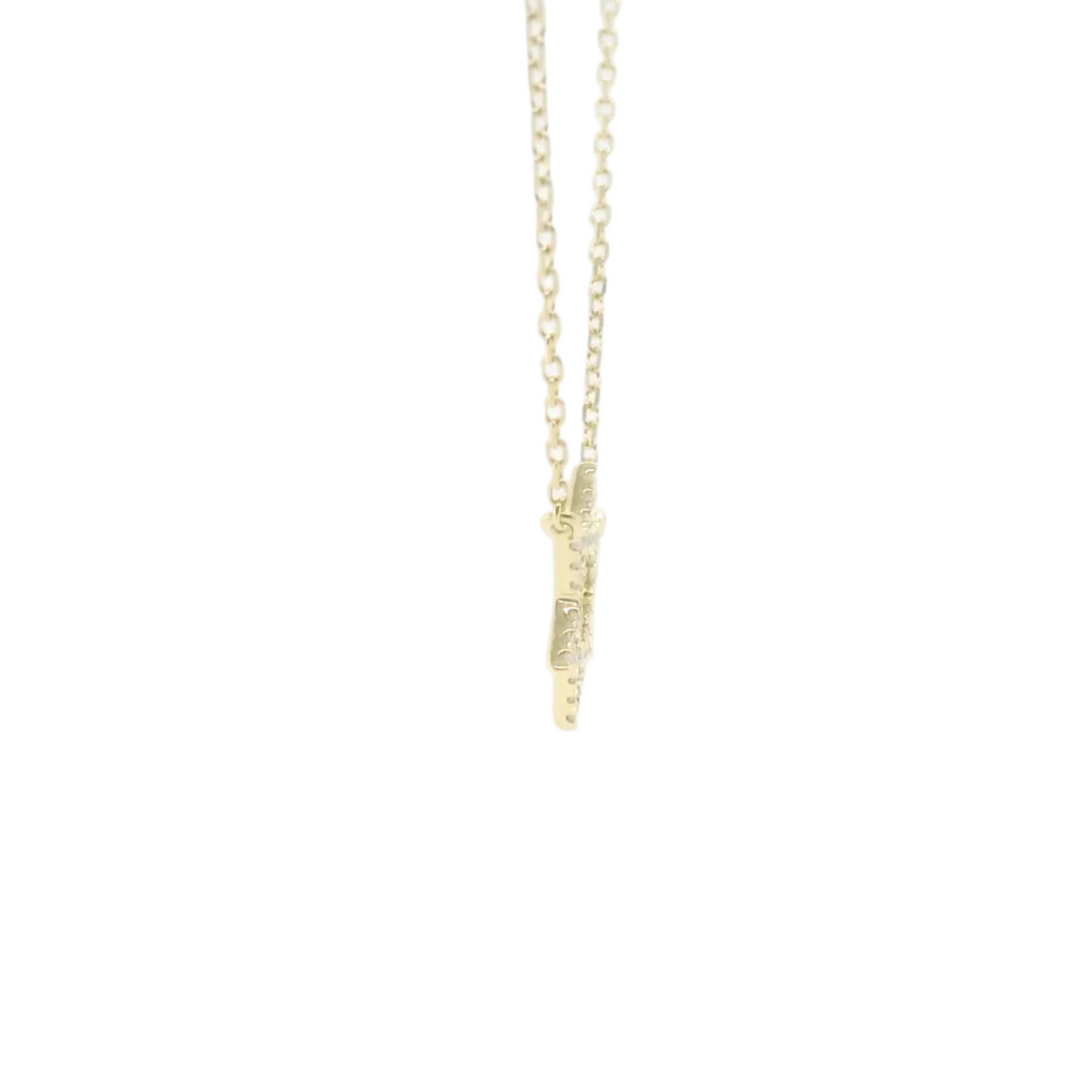 Perfect Love .10ct Diamond Yellow Gold Star of David Pendant with Chain