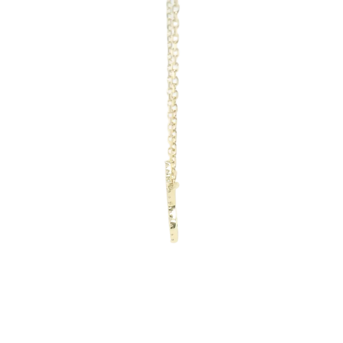 Perfect Love .10ct Diamond Yellow Gold Star of David Pendant with Chain