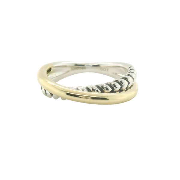 Perfect Love Two-Tone Crossover Ring