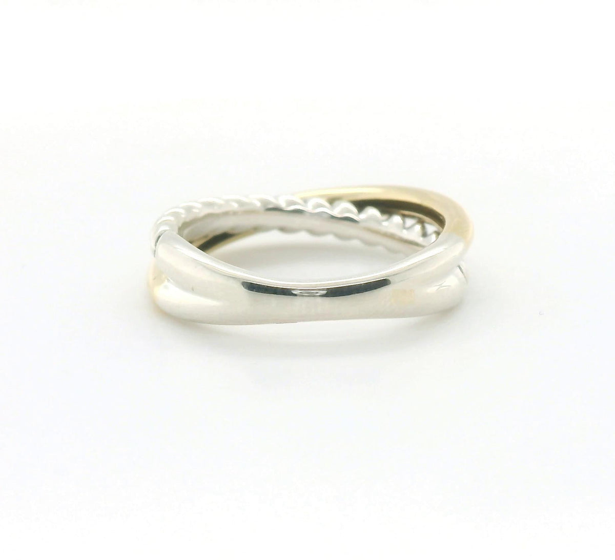 Perfect Love Two-Tone Crossover Ring