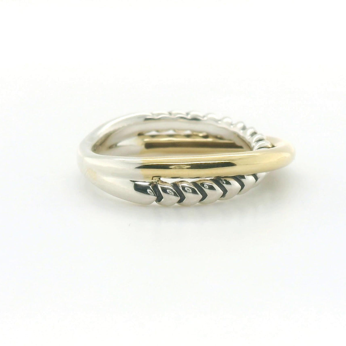 Perfect Love Two-Tone Crossover Ring