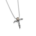 John Atencio Silver Angel Two-Tone Diamond Pendant with Chain