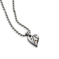 John Atencio Two-tone Solar Adore Heart Pendant with Chain