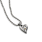 John Atencio Two-tone Solar Adore Heart Pendant with Chain