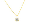 0.50ct Round Lab Diamond Vermeil Necklace