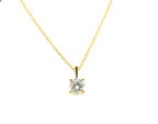 0.50ct Round Lab Diamond Vermeil Necklace