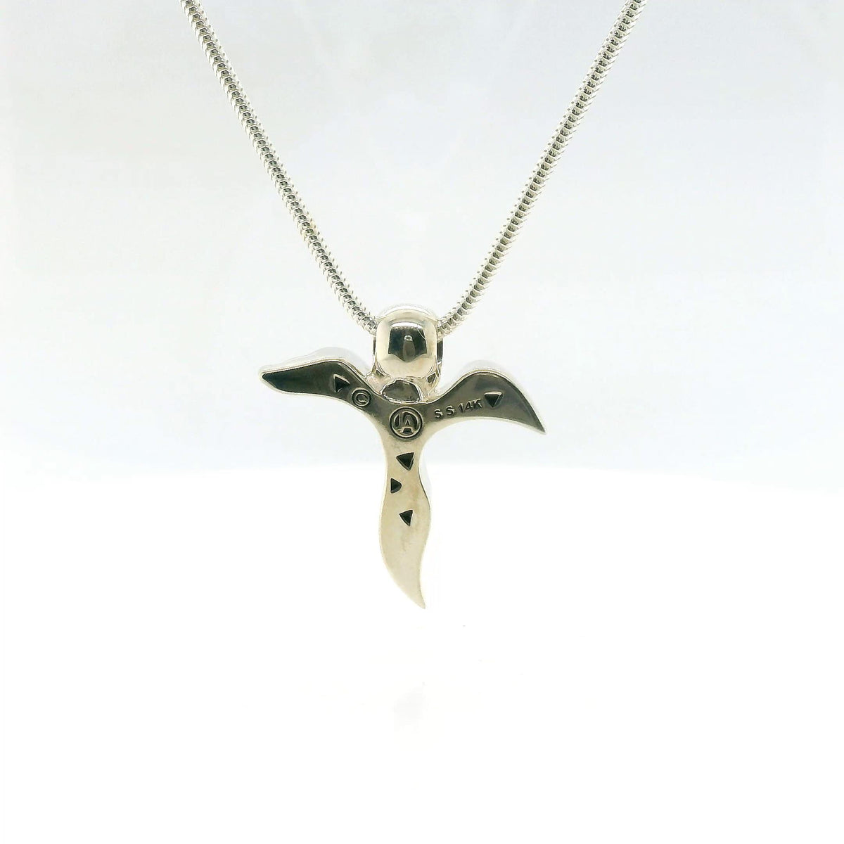 John Atencio Silver Angel Two-Tone Pendant with Chain