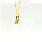 Round 0.25ct Diamond Gold Vermeil Necklace