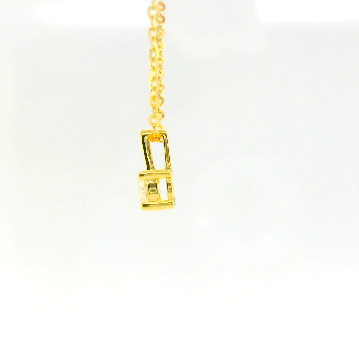 Round 0.25ct Diamond Gold Vermeil Necklace