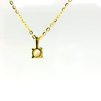 0.50ct Round Lab Diamond Vermeil Necklace