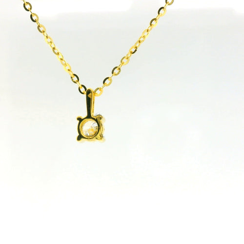 0.50ct Round Lab Diamond Vermeil Necklace