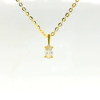 0.25ct Oval Lab Diamond Gold Vermeil Necklace