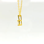 0.25ct Oval Lab Diamond Gold Vermeil Necklace