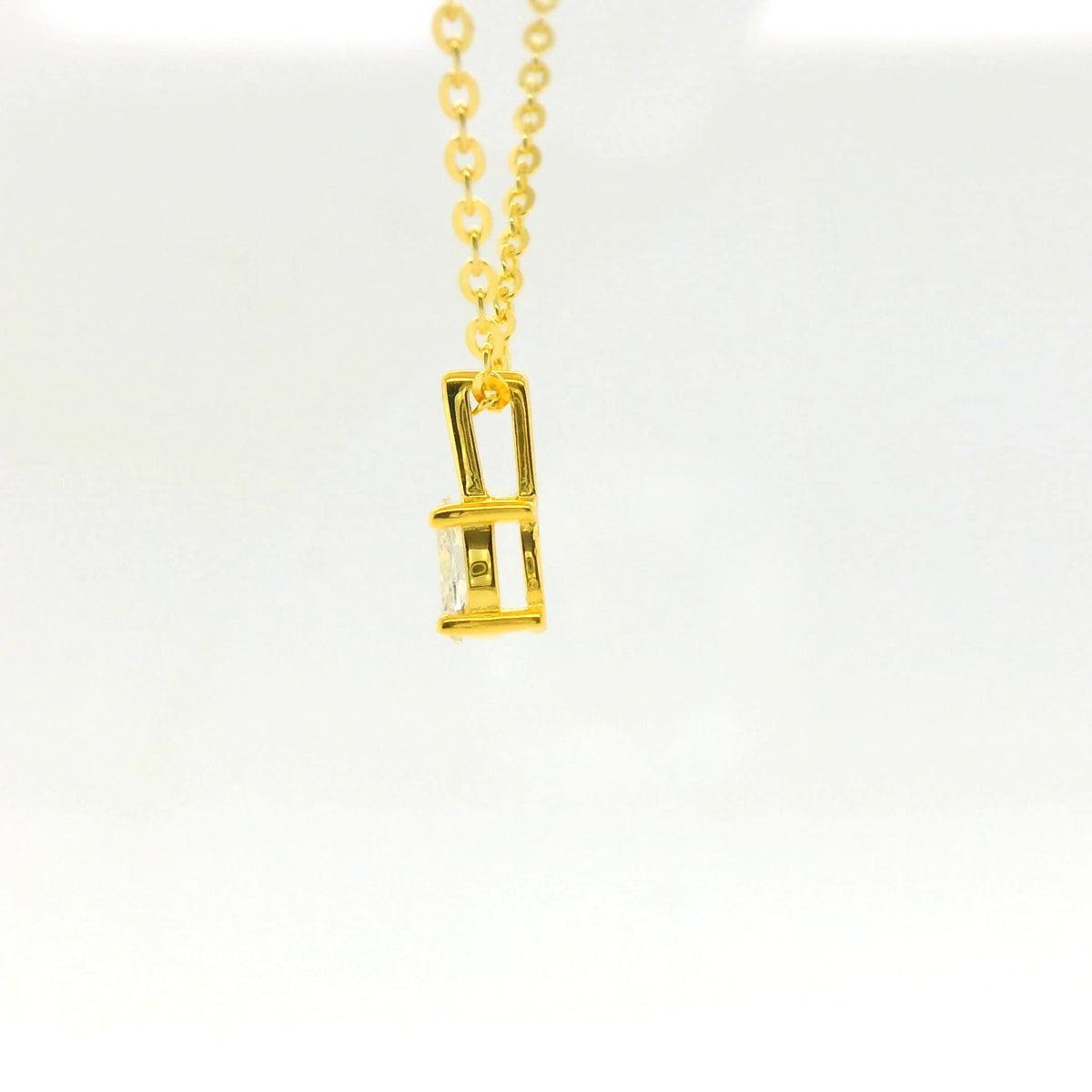0.25ct Oval Lab Diamond Gold Vermeil Necklace