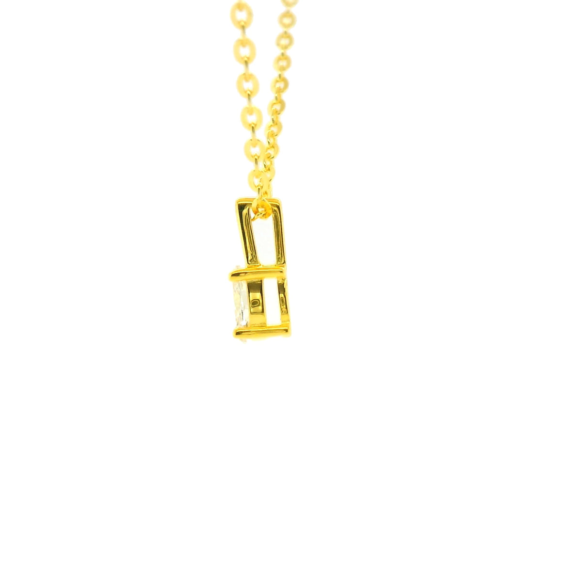 0.25ct Oval Lab Diamond Gold Vermeil Necklace