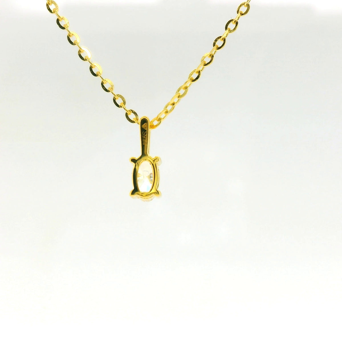 0.50ct Oval Lab Diamond Gold Vermeil Necklace