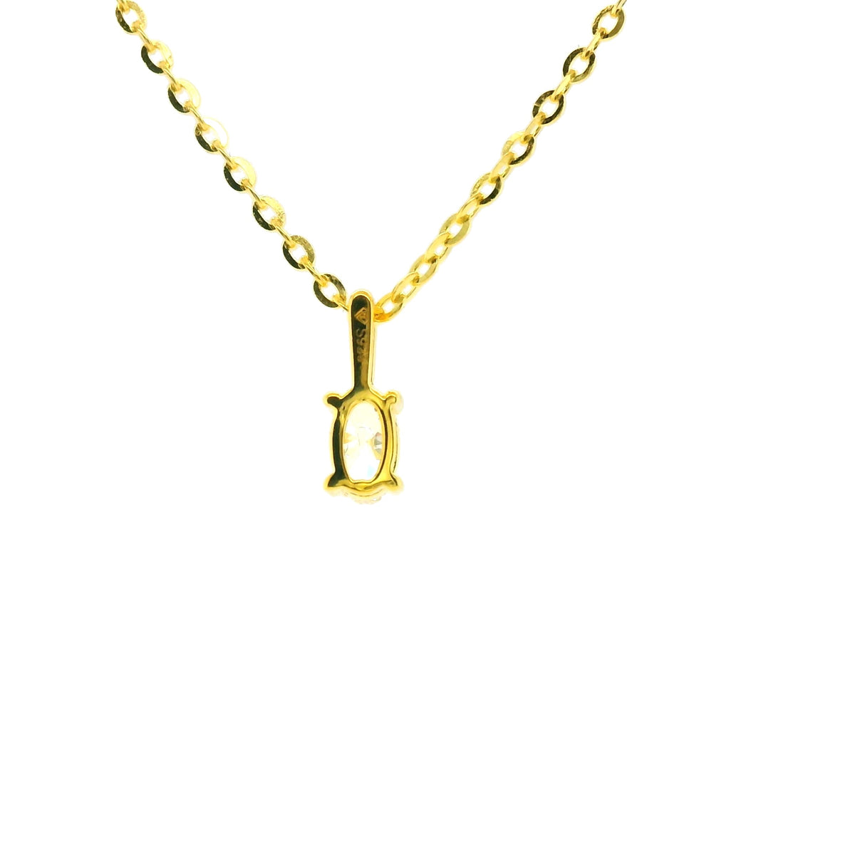 0.50ct Oval Lab Diamond Gold Vermeil Necklace