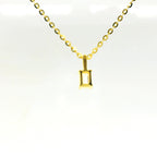 0.25ct Emerald Lab Diamond Gold Vermeil Necklace