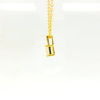 0.25ct Emerald Lab Diamond Gold Vermeil Necklace