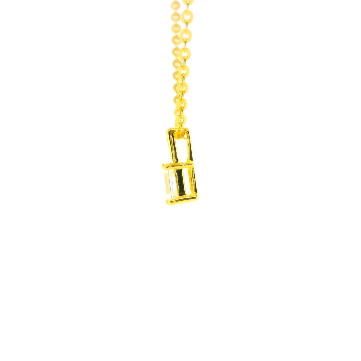 0.25ct Emerald Lab Diamond Gold Vermeil Necklace