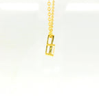 0.25ct Emerald Lab Diamond Gold Vermeil Necklace