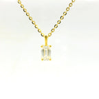 0.50ct Oval Lab Diamond Gold Vermeil Necklace