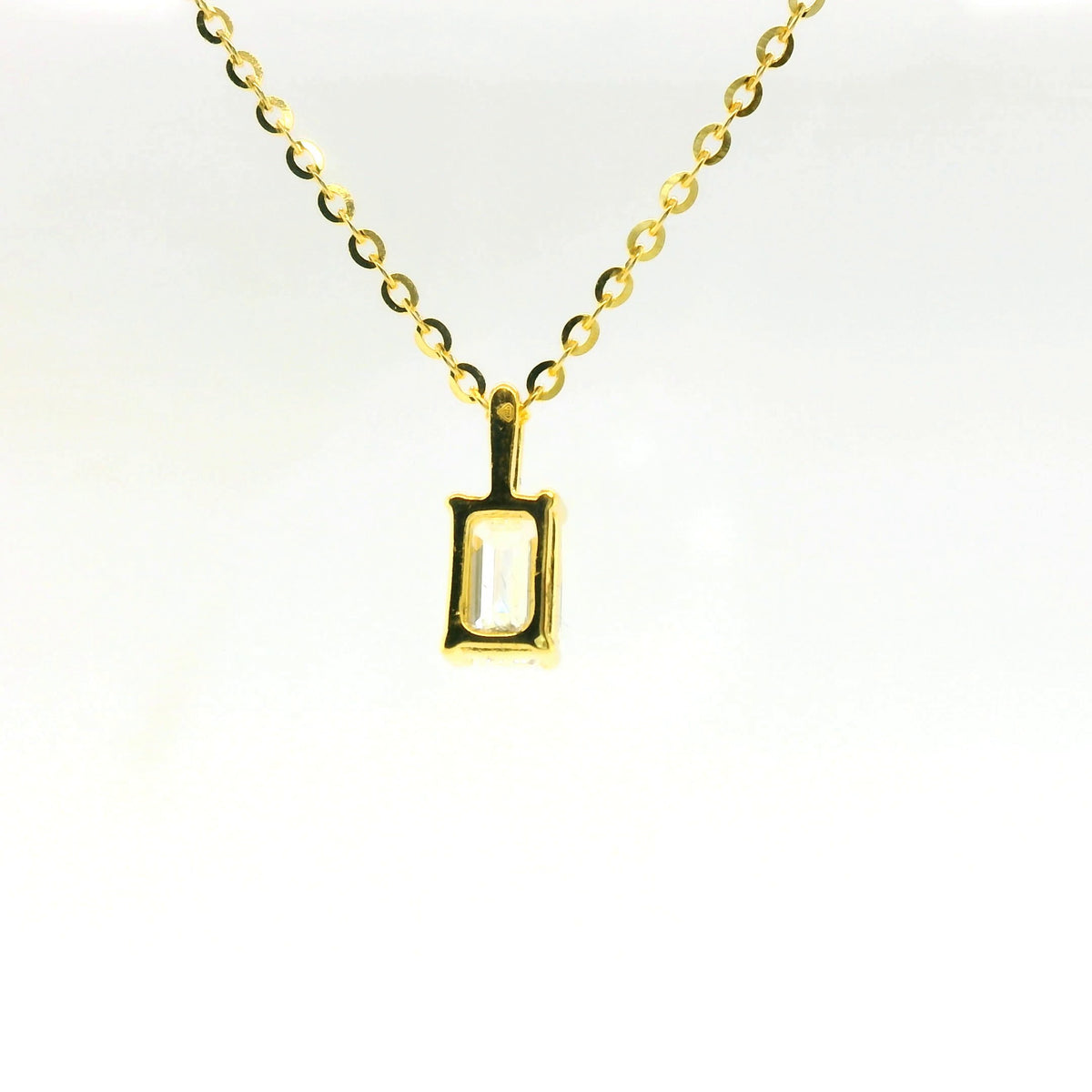 0.50ct Oval Lab Diamond Gold Vermeil Necklace