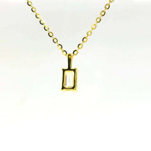 0.50ct Oval Lab Diamond Gold Vermeil Necklace