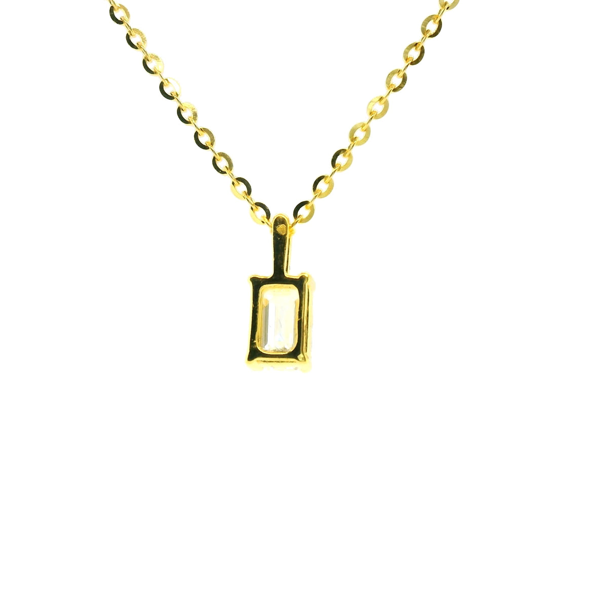 0.50ct Oval Lab Diamond Gold Vermeil Necklace