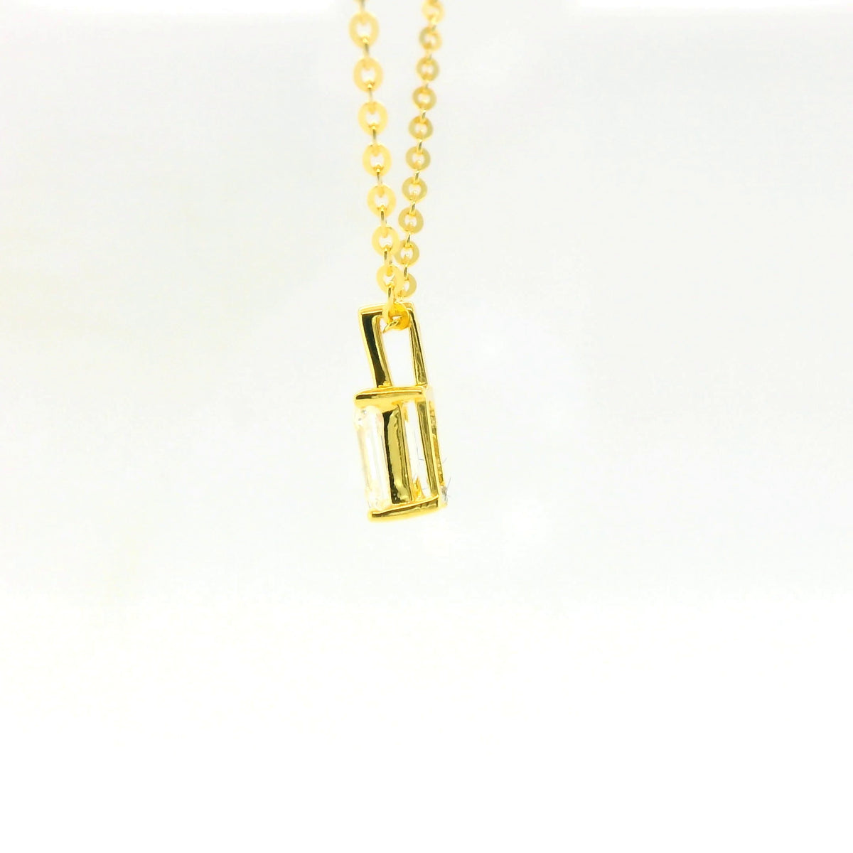 0.50ct Oval Lab Diamond Gold Vermeil Necklace