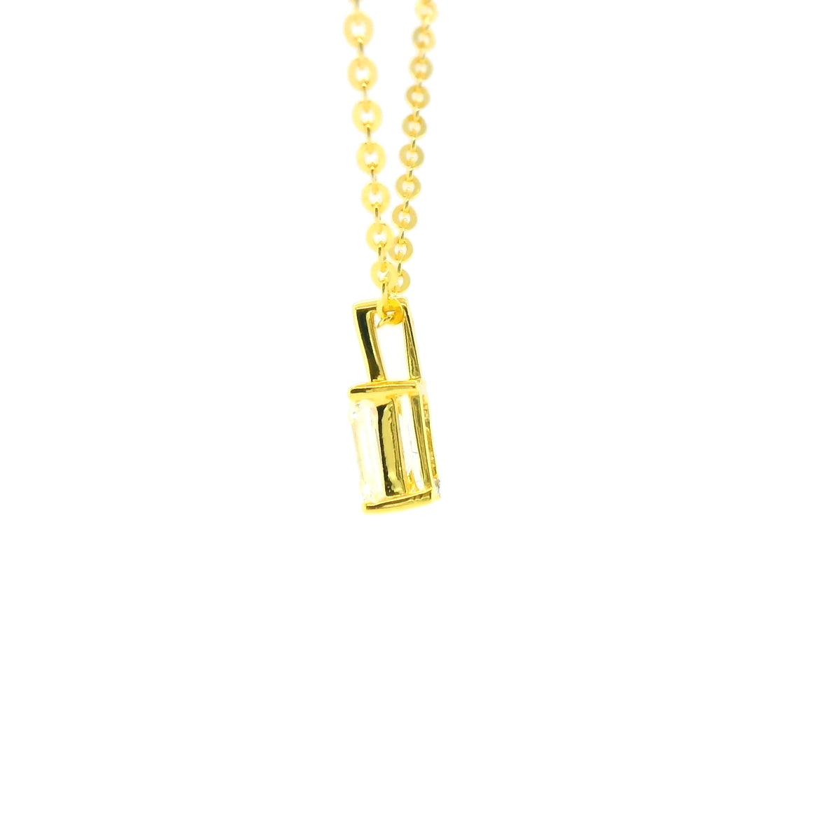 0.50ct Oval Lab Diamond Gold Vermeil Necklace