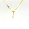 0.25ct Pear Lab Diamond Gold Vermeil Necklace