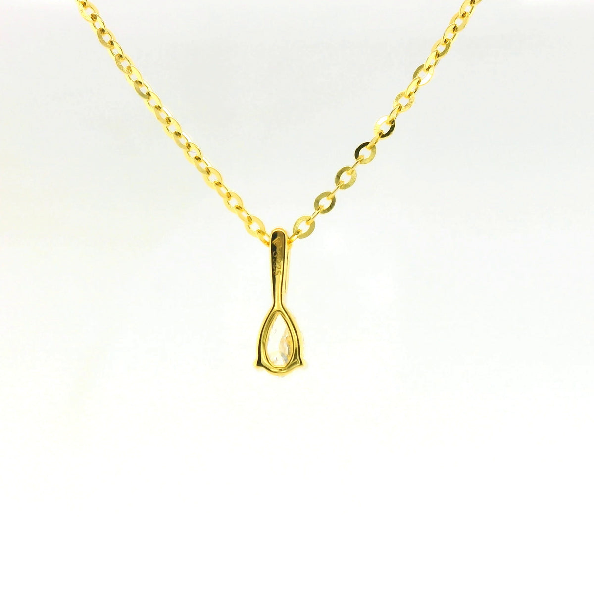 0.25ct Pear Lab Diamond Gold Vermeil Necklace