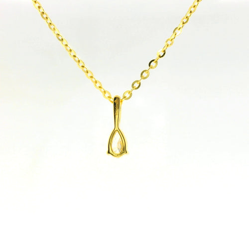0.25ct Pear Lab Diamond Gold Vermeil Necklace