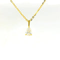 0.50ct Pear Lab Diamond Gold Vermeil Necklace