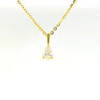 0.50ct Pear Lab Diamond Gold Vermeil Necklace