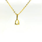 0.50ct Pear Lab Diamond Gold Vermeil Necklace