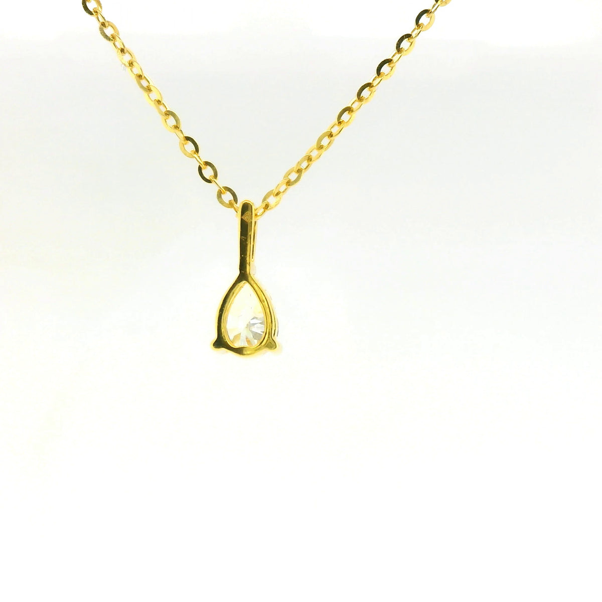 0.50ct Pear Lab Diamond Gold Vermeil Necklace