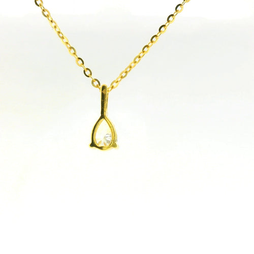 0.50ct Pear Lab Diamond Gold Vermeil Necklace