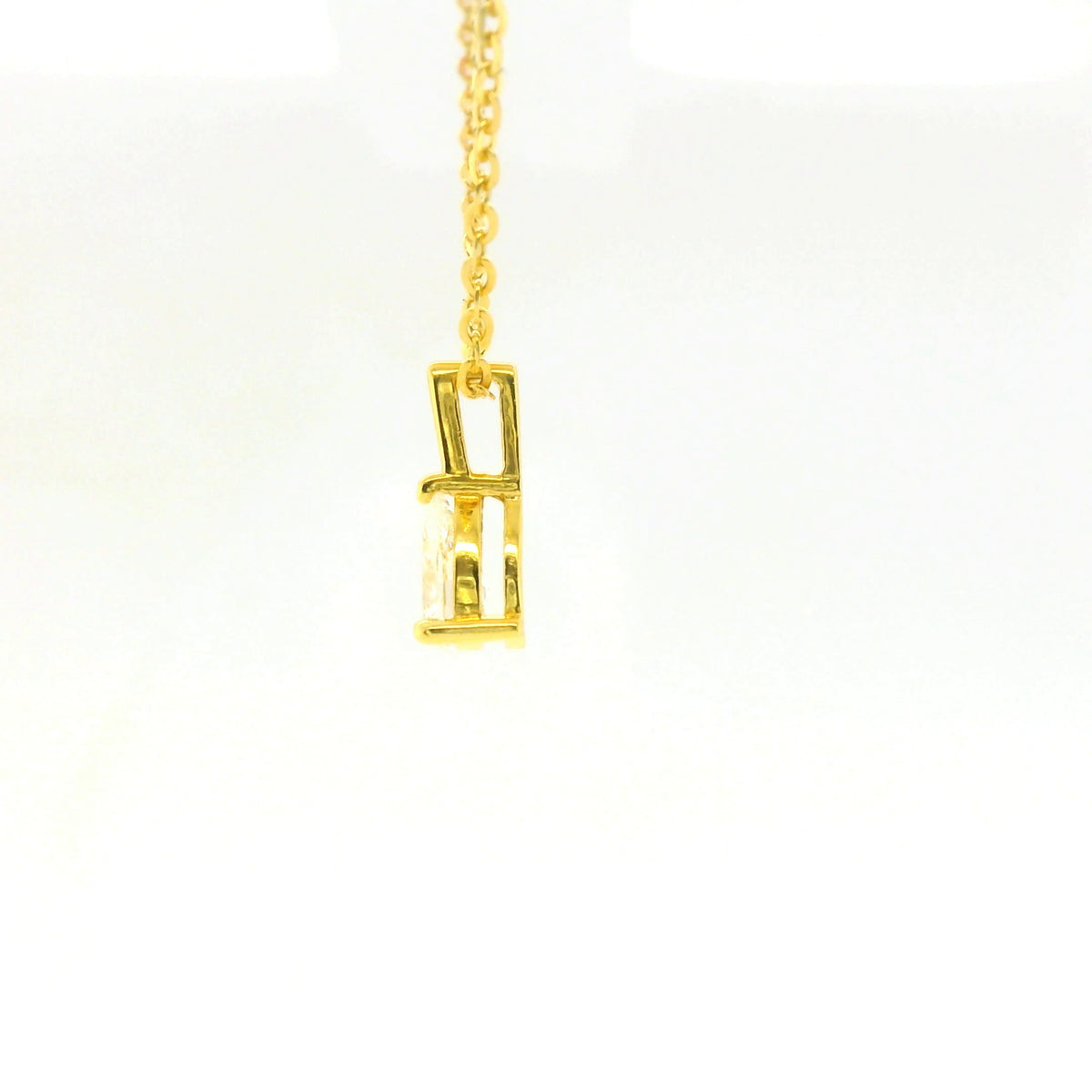 0.50ct Pear Lab Diamond Gold Vermeil Necklace