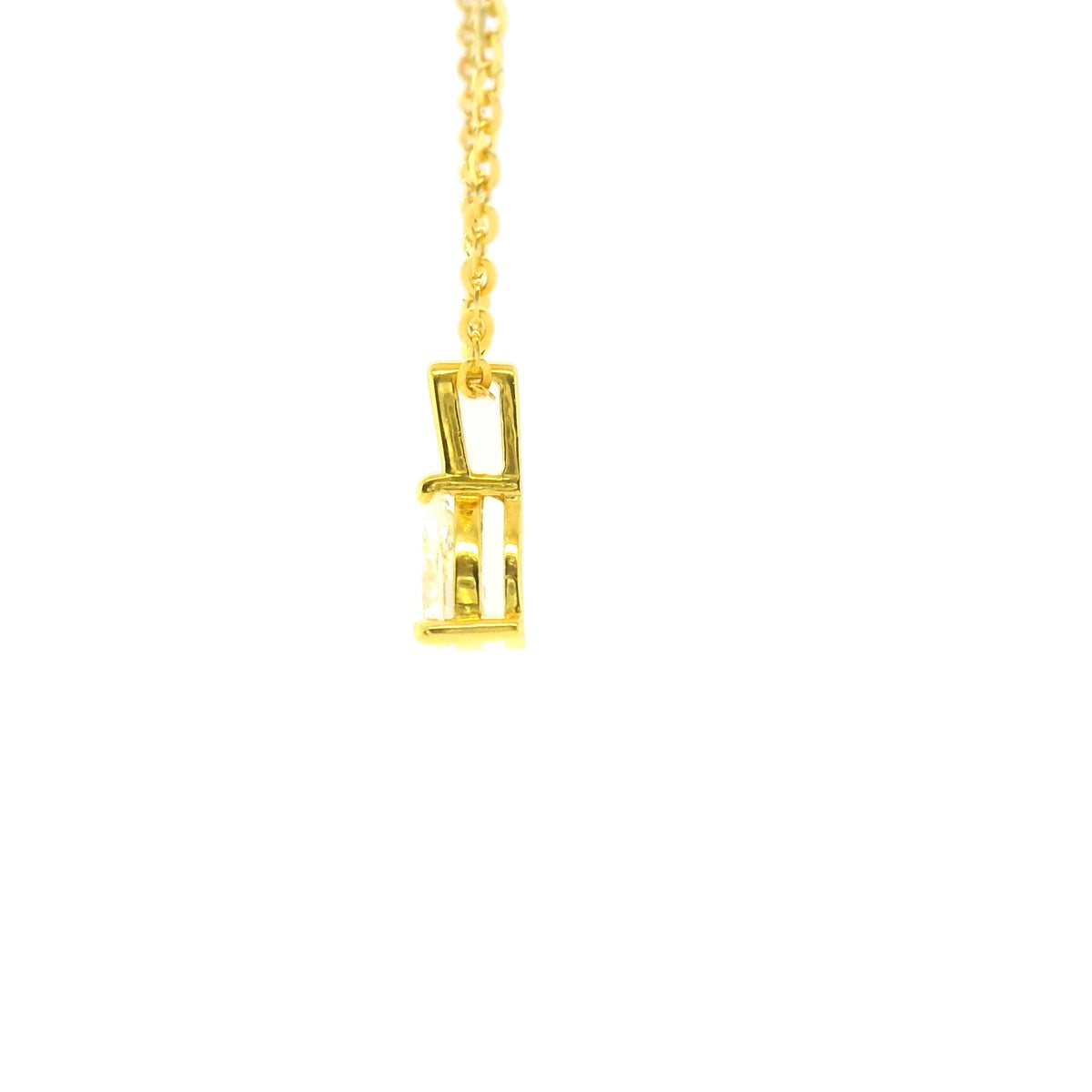 0.50ct Pear Lab Diamond Gold Vermeil Necklace