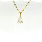 1ct Oval Lab Diamond Gold Vermeil Necklace