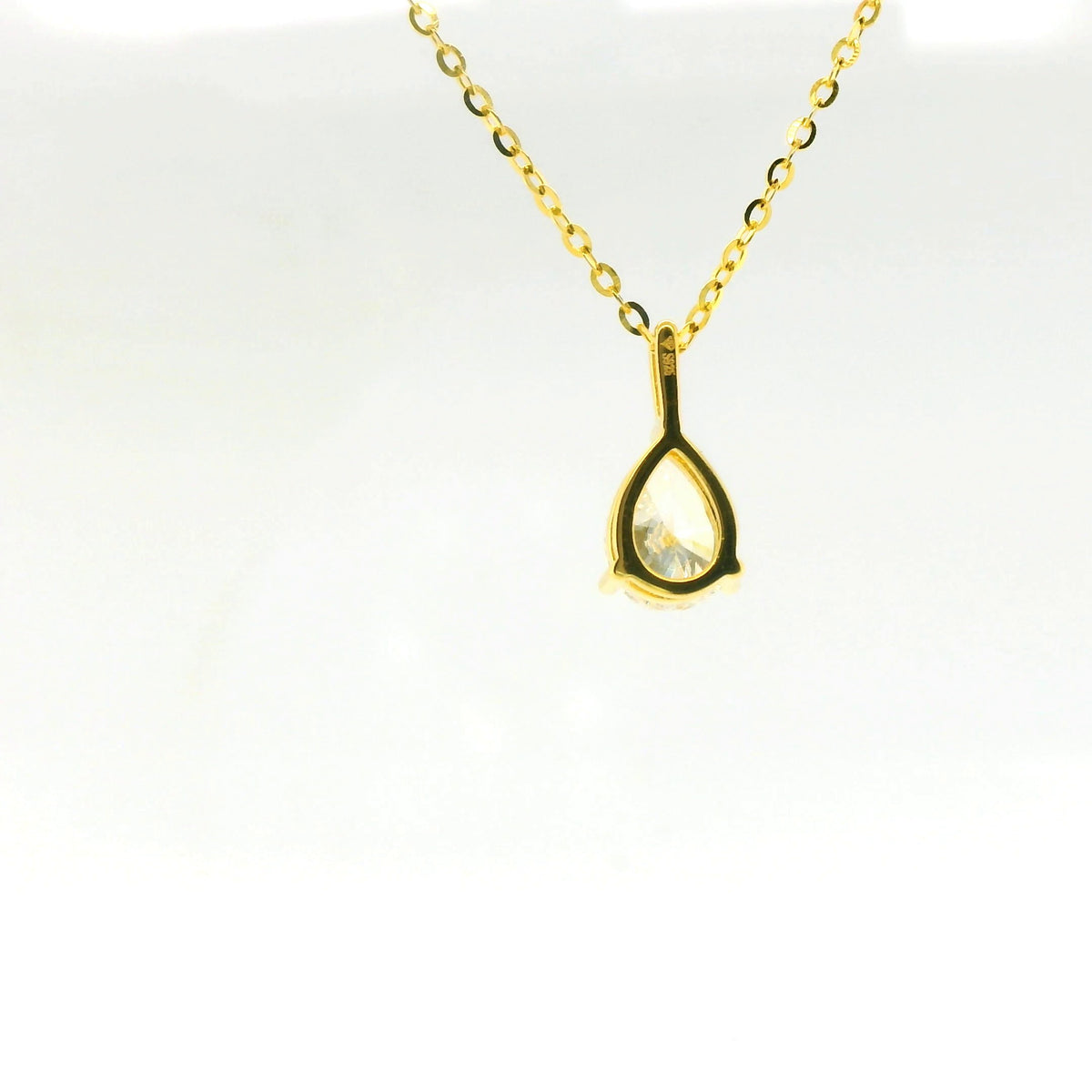 1ct Oval Lab Diamond Gold Vermeil Necklace