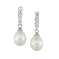 Silver Pearl 1 1/2Ctw Earring