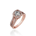 Chiffon Round Yellow Gold Engagement Ring