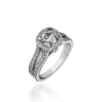 Chiffon Round Yellow Gold Engagement Ring