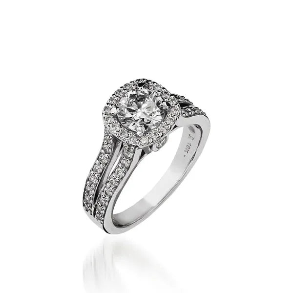 Chiffon Round Yellow Gold Engagement Ring